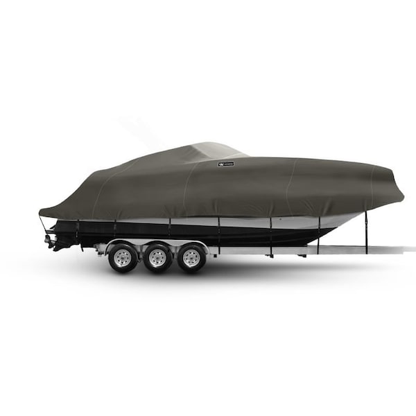 Eevelle Boat Cover CABIN CRUISER, Outboard Fits 20ft 6in L up to 102in W Charcoal WSHPCBN20102B-CHL - main